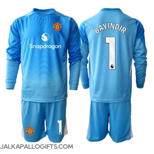 Manchester United Altay Bayindir #1 Maalivahti Koti Peliasu Lasten 2025-26 Pitkähihainen (+ Lyhyet housut)